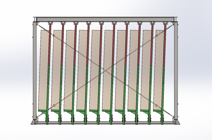 Estudo de caso: Rack de chapa de aço vertical personalizado para um fabricante de vidro Houston 5 estante vertical em chapa de aço