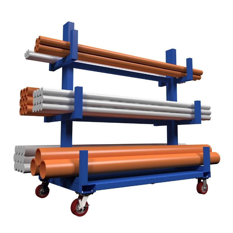 How much floor space does a mobile conduit rack save? 4 mobile bar and pipe rack