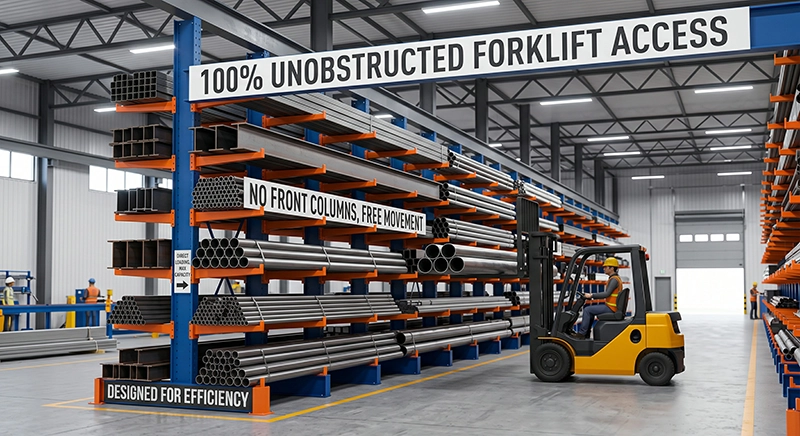 Plastic Rod and Tube Storage: Stop Letting Soft Stock Bow on the Rack 4 Continuous decking cantilever