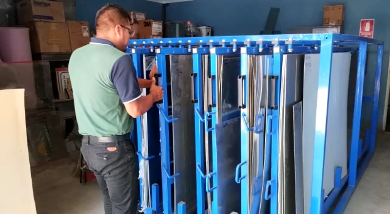 sheet metal vertical storage rack 18 8