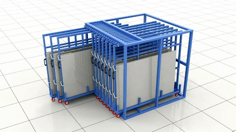 sheet metal vertical storage rack 7 4