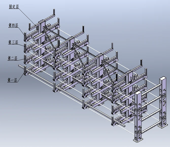 APOGEI METALL LLC: Telescopic Cantilever Rack for Long Material Storage 3 Operator using the lowered hand-crank handle to extend the cantilever arm